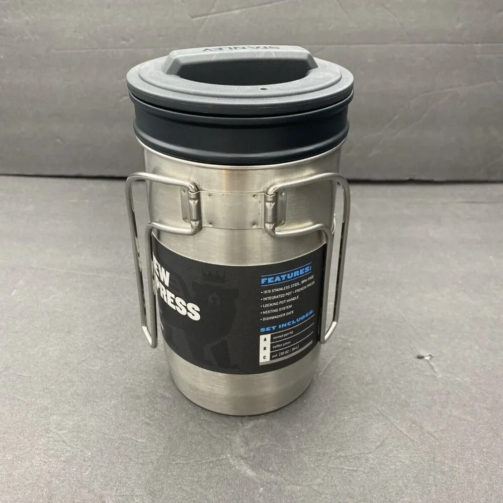 Stanley Stainless Steel Boil + Brew French Press Mug with Black Lid - Picture 6 of 16